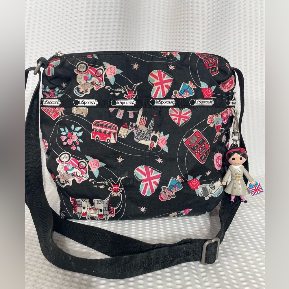 LeSportsac Disney It's a Small World Crossbody Bag WITH CHARM  UK HTF